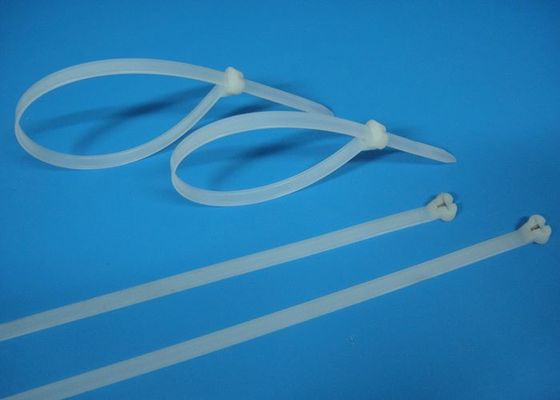 Porcellana Fascette ferma-cavo di nylon 7MM dell'interno/all'aperto rimuovono l'alogeno di plastica dei legami dello zip libero fornitore