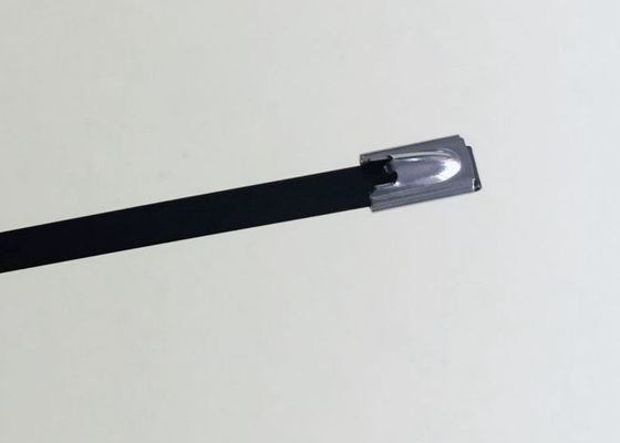Porcellana Fascette ferma-cavo nere UV del metallo, legami dell'acciaio inossidabile per il bendaggio dei cavi elettronici fornitore